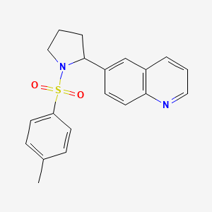 molecular formula C20H20N2O2S B13001955 6-(1-Tosylpyrrolidin-2-yl)quinoline 