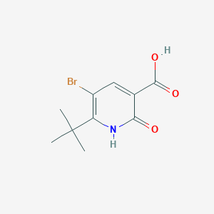 molecular formula C10H12BrNO3 B13001973 5-Bromo-6-(tert-butyl)-2-oxo-1,2-dihydropyridine-3-carboxylic acid 