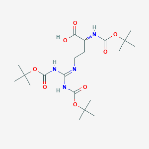 molecular formula C20H36N4O8 B13001975 Boc-D-norArg(Boc)2-OH 