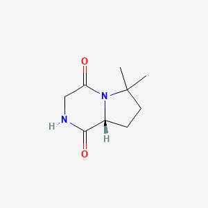 molecular formula C9H14N2O2 B13001978 (R)-6,6-Dimethylhexahydropyrrolo[1,2-a]pyrazine-1,4-dione 