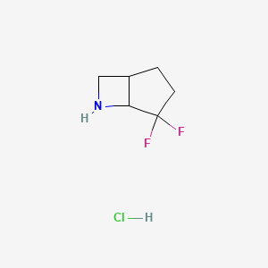 molecular formula C6H10ClF2N B13002012 4,4-Difluoro-6-azabicyclo[3.2.0]heptane hydrochloride 