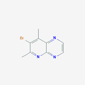 molecular formula C9H8BrN3 B13002042 7-Bromo-6,8-dimethylpyrido[2,3-b]pyrazine 