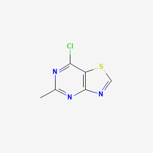 molecular formula C6H4ClN3S B13002050 7-Chloro-5-methylthiazolo[4,5-d]pyrimidine 