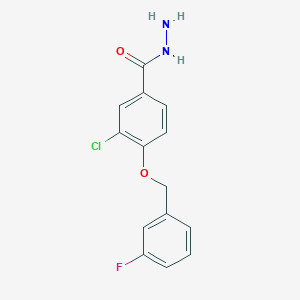 3-Chloro-4-((3-fluorobenzyl)oxy)benzohydrazide