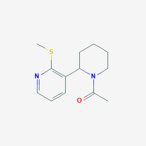 1-(2-(2-(Methylthio)pyridin-3-yl)piperidin-1-yl)ethanone