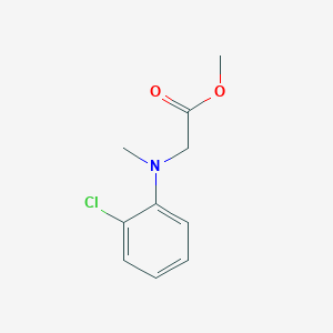 molecular formula C10H12ClNO2 B13002080 Methyl 2-((2-chlorophenyl)(methyl)amino)acetate 