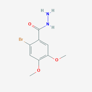 molecular formula C9H11BrN2O3 B13002110 2-Bromo-4,5-dimethoxybenzohydrazide 