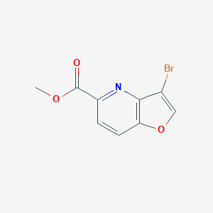 molecular formula C9H6BrNO3 B13002128 Methyl 3-bromofuro[3,2-b]pyridine-5-carboxylate 