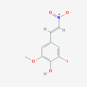 molecular formula C9H8INO4 B13002133 2-Iodo-6-methoxy-4-(2-nitrovinyl)phenol 