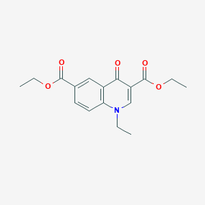 molecular formula C17H19NO5 B13002156 Diethyl 1-ethyl-4-oxo-1,4-dihydroquinoline-3,6-dicarboxylate 