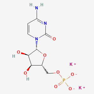 molecular formula C9H12K2N3O8P B13002186 dipotassium;[(2R,3S,4R,5R)-5-(4-amino-2-oxopyrimidin-1-yl)-3,4-dihydroxyoxolan-2-yl]methyl phosphate 