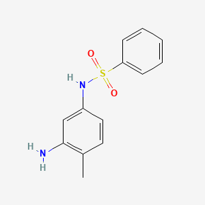 molecular formula C13H14N2O2S B13002215 N-(3-amino-4-methylphenyl)benzenesulfonamide 