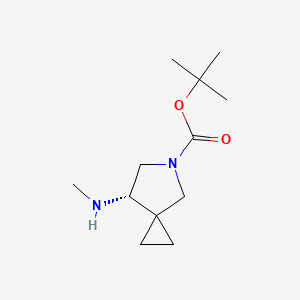 molecular formula C12H22N2O2 B13002245 tert-Butyl (S)-7-(methylamino)-5-azaspiro[2.4]heptane-5-carboxylate 