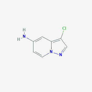 molecular formula C7H6ClN3 B13002275 3-Chloropyrazolo[1,5-a]pyridin-5-amine 