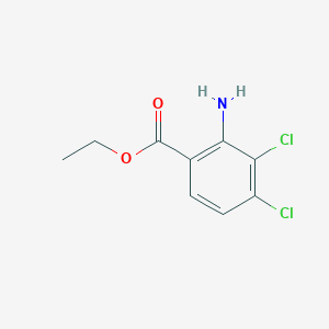 molecular formula C9H9Cl2NO2 B13002285 Ethyl 2-amino-3,4-dichlorobenzoate 