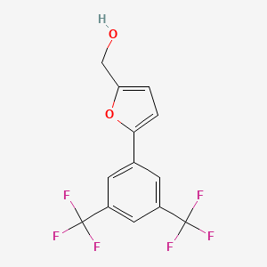 molecular formula C13H8F6O2 B1300232 {5-[3,5-Bis(trifluoromethyl)phenyl]furan-2-yl}methanol CAS No. 424803-19-0