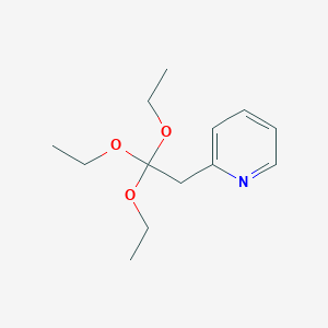 molecular formula C13H21NO3 B13002346 2-(2,2,2-Triethoxyethyl)pyridine 