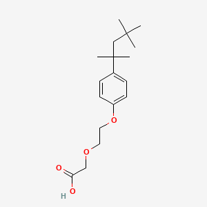 molecular formula C18H28O4 B13002352 {2-[4-(2,4,4-Trimethylpentan-2-YL)phenoxy]ethoxy}acetic acid CAS No. 108241-00-5