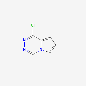 molecular formula C6H4ClN3 B13002386 1-Chloropyrrolo[1,2-d][1,2,4]triazine 