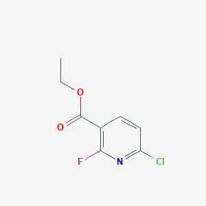 molecular formula C8H7ClFNO2 B13002391 Ethyl 6-chloro-2-fluoronicotinate 