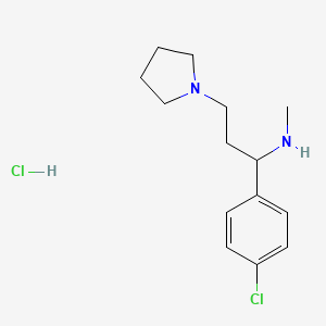 1-(4-Chlorophenyl)-N-methyl-3-(pyrrolidin-1-yl)propan-1-amine hydrochloride