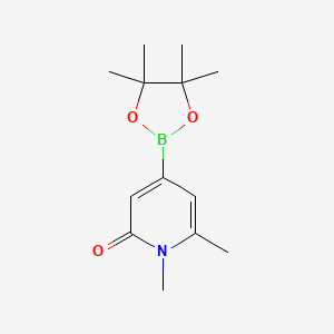 molecular formula C13H20BNO3 B13002396 1,6-Dimethyl-4-(4,4,5,5-tetramethyl-1,3,2-dioxaborolan-2-yl)pyridin-2(1H)-one 