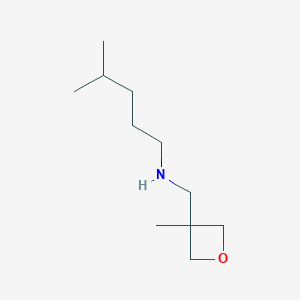 molecular formula C11H23NO B13002402 [(3-Methyloxetan-3-yl)methyl](4-methylpentyl)amine 