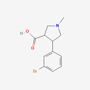 4-(3-Bromophenyl)-1-methylpyrrolidine-3-carboxylic acid