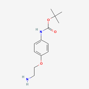 molecular formula C13H20N2O3 B13002457 tert-Butyl (4-(2-aminoethoxy)phenyl)carbamate 