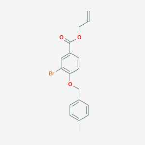 molecular formula C18H17BrO3 B13002461 Allyl 3-bromo-4-((4-methylbenzyl)oxy)benzoate 