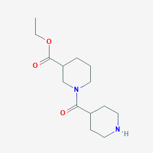 Ethyl 1-(piperidine-4-carbonyl)piperidine-3-carboxylate