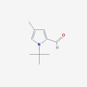 molecular formula C10H15NO B13002506 1-(tert-Butyl)-4-methyl-1H-pyrrole-2-carbaldehyde 