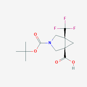 (1R,5S)-3-[(2-methylpropan-2-yl)oxycarbonyl]-5-(trifluoromethyl)-3-azabicyclo[3.1.0]hexane-1-carboxylic acid