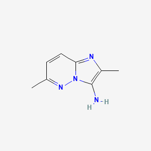 molecular formula C8H10N4 B13002553 2,6-Dimethylimidazo[1,2-b]pyridazin-3-amine 