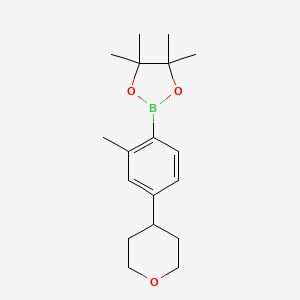 4,4,5,5-Tetramethyl-2-(2-methyl-4-(tetrahydro-2H-pyran-4-yl)phenyl)-1,3,2-dioxaborolane