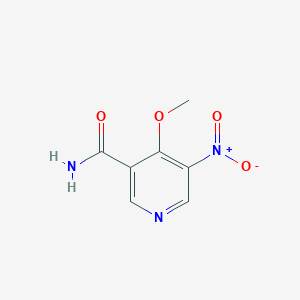 molecular formula C7H7N3O4 B13002571 4-Methoxy-5-nitronicotinamide 