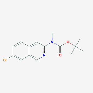 molecular formula C15H17BrN2O2 B13002579 tert-Butyl (7-bromoisoquinolin-3-yl)(methyl)carbamate 