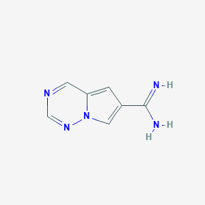 molecular formula C7H7N5 B13002641 Pyrrolo[2,1-f][1,2,4]triazine-6-carboximidamide 