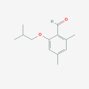 molecular formula C13H18O2 B13002645 2-Isobutoxy-4,6-dimethylbenzaldehyde 