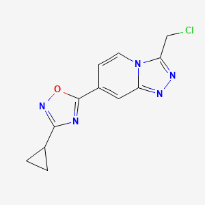 5-(3-(Chloromethyl)-[1,2,4]triazolo[4,3-a]pyridin-7-yl)-3-cyclopropyl-1,2,4-oxadiazole