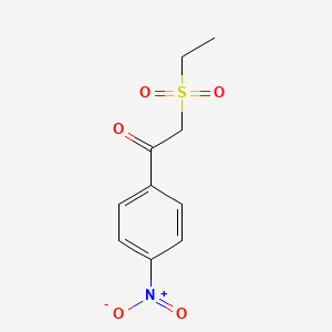 molecular formula C10H11NO5S B13002691 2-(Ethylsulfonyl)-1-(4-nitrophenyl)ethanone 