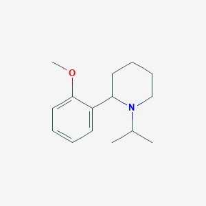 molecular formula C15H23NO B13002701 1-Isopropyl-2-(2-methoxyphenyl)piperidine 