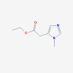 molecular formula C8H12N2O2 B13002710 Ethyl 2-(1-methyl-1H-imidazol-5-yl)acetate 