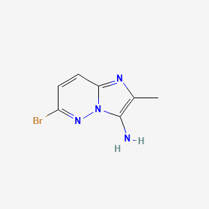 molecular formula C7H7BrN4 B13002723 6-Bromo-2-methylimidazo[1,2-b]pyridazin-3-amine 