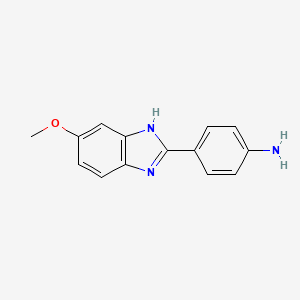 molecular formula C14H13N3O B1300273 4-(5-甲氧基-1H-苯并咪唑-2-基)-苯胺 CAS No. 366012-74-0