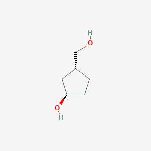 molecular formula C6H12O2 B13002752 (1R,3R)-3-(Hydroxymethyl)cyclopentan-1-ol 