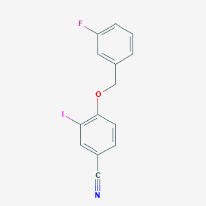 4-((3-Fluorobenzyl)oxy)-3-iodobenzonitrile