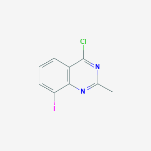 molecular formula C9H6ClIN2 B13002791 4-Chloro-8-iodo-2-methylquinazoline 