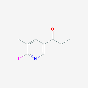 1-(6-Iodo-5-methylpyridin-3-yl)propan-1-one