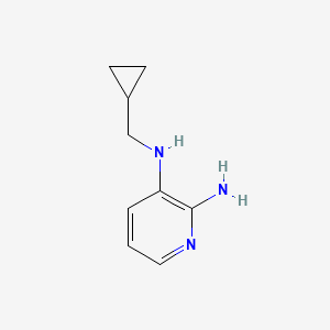 molecular formula C9H13N3 B13002829 N3-(Cyclopropylmethyl)pyridine-2,3-diamine 